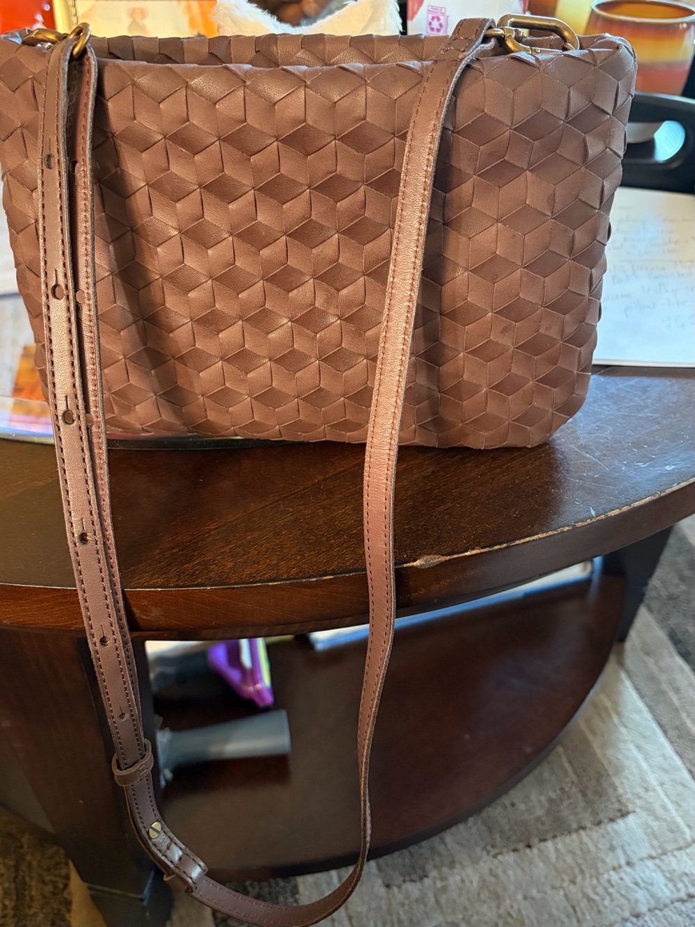 Chocolate Brown Madewell The Puff Crossbody Bag